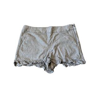 LOFT dressy shorts, Size Women's 8; Black & White knit/Gray; Side zipper